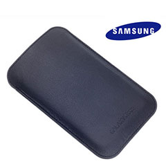 Samsung Galaxy Note Leather Pouch Case - Blue - EFC-1E1LBECSTD
