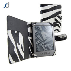 SD TabletWear Leather Style Book Case for Amazon Kindle - Zebra