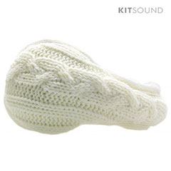 KitSound Knitted Ear Muff Headphones - White