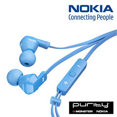 Nokia Purity In-Ear Stereo Headphones - Cyan