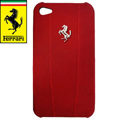 Ferrari Modena Red Leather case for iphone 4s - 4