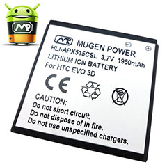 Mugen Power HTC EVO 3D, Sensation XE/XL Extended Battery - 1950mAh