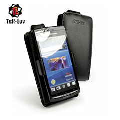 Tuff Luv Executive Leather Case for Sony Ericsson Xperia Arc - Black