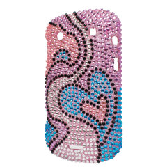 Blackberry Bold 9900 Diamante Back Cover - Love Heart