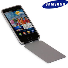 Genuine Samsung Galaxy S2 Flip Cover - Grey/Black