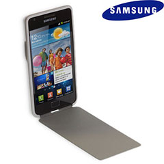 Genuine Samsung Galaxy S2 Flip Cover - Grey/White