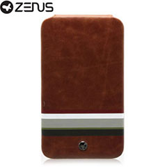 Zenus Samsung Galaxy Note Masstige Stripe Print Folder Series - Brown