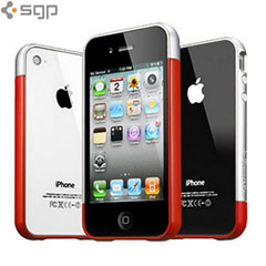 SGP iPhone 4 / 4S Case Linear EX Meteor Series - Red/Silver