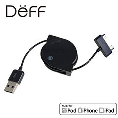 Deff Retractable Sync and Charge Cable for Apple Devices