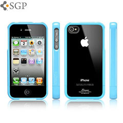 SGP Linear Crystal Series Case for iPhone 4S / 4 - White and Blue