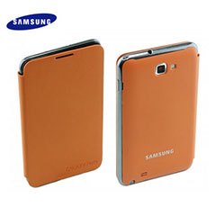Genuine Samsung Galaxy Note Flip Cover - Orange - EFC-1E1COECSTD