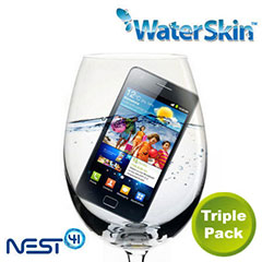 WaterSkin Protective Skin for Samsung Galaxy S2 - Triple Pack