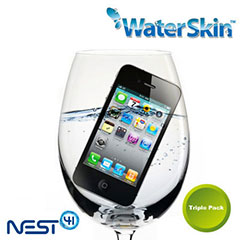 WaterSkin Protective Skin for iPhone 4S / 4 - Triple Pack