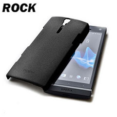 Rock Quicksand Series Hard Faceplate for Sony Xperia S - Black