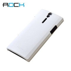 Rock Shinning Ultra Thin Nakedshell for Sony Xperia S - White