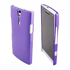 Sony Xperia S Rubberized Back Hard Case - Purple