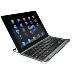 Aluminium Bluetooth Keyboard Stand For Apple iPad 4 / 3 / 2 - Black