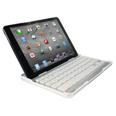 Aluminium Bluetooth Keyboard Stand For Apple iPad Mini - White