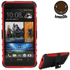 ArmourDillo Hybrid Protective Case for HTC One - Red