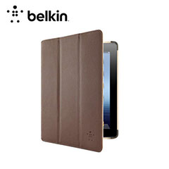 Belkin Leather TriFold Case for iPad 3 - Brown