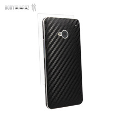 BodyGuardz Carbon Fibre Armor Skin for HTC One - Black