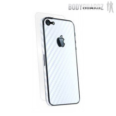 BodyGuardz Carbon Fibre Armor Skin for iPhone 5 - White