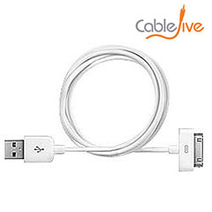 CableJive xlSync Extra Long 2M Dock Cable for Apple Devices - White