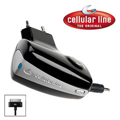 Cellular Line Retractable EU Mains Travel Adaptor - iPhone / iPod
