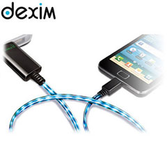 Dexim Visible Green Cable For Micro USB Devices