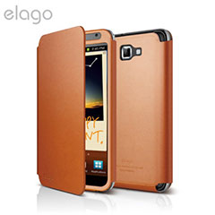 Elago G4 Handmade Leather Flip Case - EL-G4LE-FOL