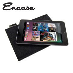 Encase Wool Felt Pouch for Google Nexus 7 - Charcoal