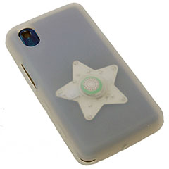 Flashing Star Silicone Case for LG KP500 Cookie - White