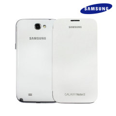 Genuine Samsung Galaxy Note 2 Flip Cover - White - EFC-1J9FWEGSTD