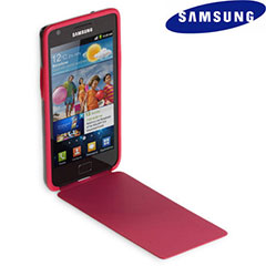 Genuine Samsung Galaxy S2 Flip Cover - Pink/Black