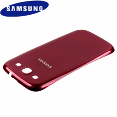 Genuine Samsung Galaxy S3 Battery Cover - Garnet Red