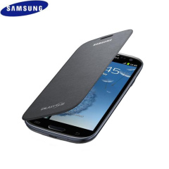Genuine Samsung Galaxy S3 Flip Cover - Titanium Silver