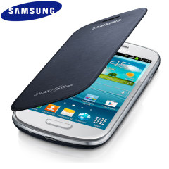 Genuine Samsung Galaxy S3 Mini Flip Cover - Blue - EFC-1M7FBEC