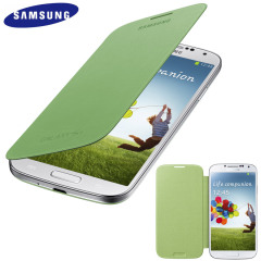 Genuine Samsung Galaxy S4 Flip Case Cover - Lime Green