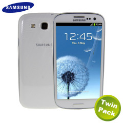 Genuine Samsung S3 Slim Case - White - EFC-1G6SWEC - Twin Pack