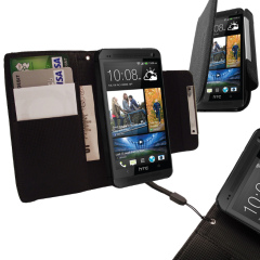 HTC One Wallet Case - Black