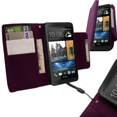 HTC One Wallet Case - Purple
