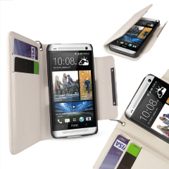 HTC One Wallet Case - White