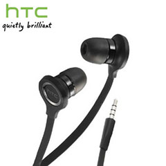 HTC RC E190 Flat Cable Hands-Free Kit Headset - Black
