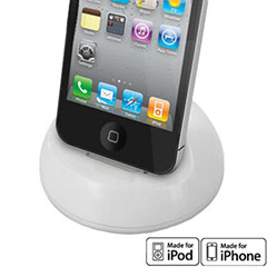 iPhone 4S / 4 Curved Dock - White