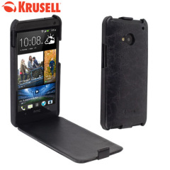 Krusell Tumba SlimCover Leather Case for HTC One - Vintage Black