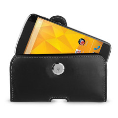 Leather Pouch for Google Nexus 4 - Black