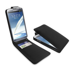 Leather Style Flip Case for Samsung Galaxy Note 2 - Black