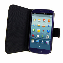 Leather Style Wallet Case with Kickstand for Samsung Galaxy S3