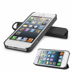 Magnetic Smart Cover and Stand Case for iPhone 5 - Black