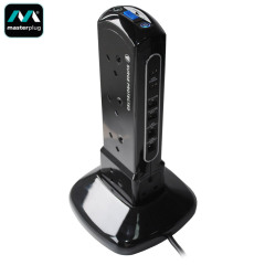 Masterplug Surge Protected 10 Plug Power Tower